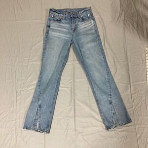 American Eagle Outfitters Womens Curvy 90s Bootcut Jeans Faded Indigo Size 6